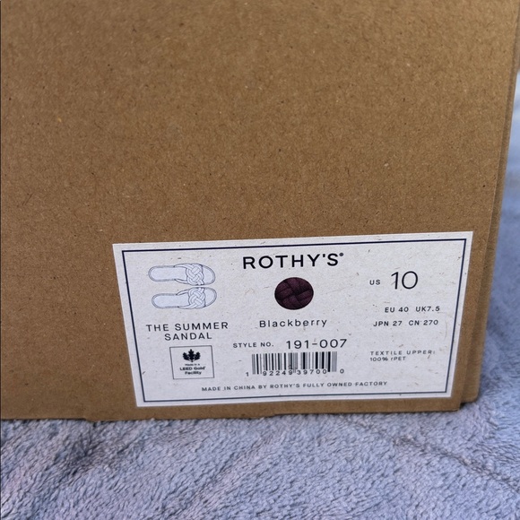 Rothys The Summer Sandal in Blackberry - Picture 3 of 3